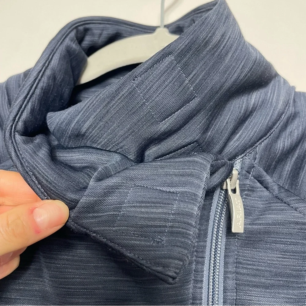 ARIAT vanquish full zip grey/blue jacket with ariat tek, size small - Picture 5 of 11